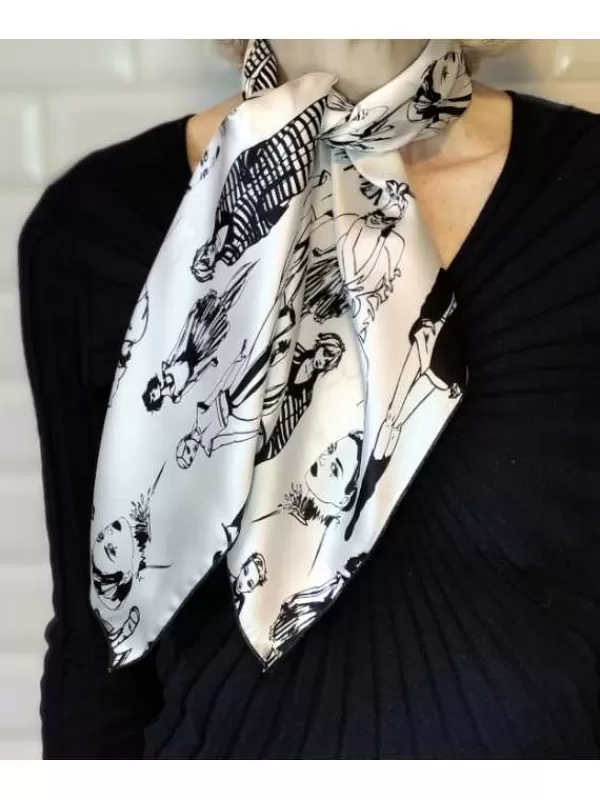 Outlet Mon Foulard en Soie Foulard Carré en soie femme CBF2301