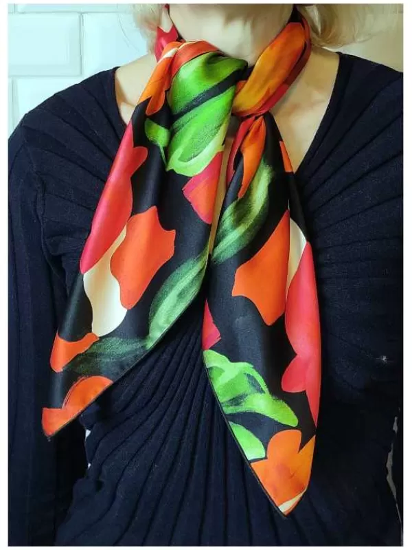 New Mon Foulard en Soie Foulard Carré en soie femme CBF2425