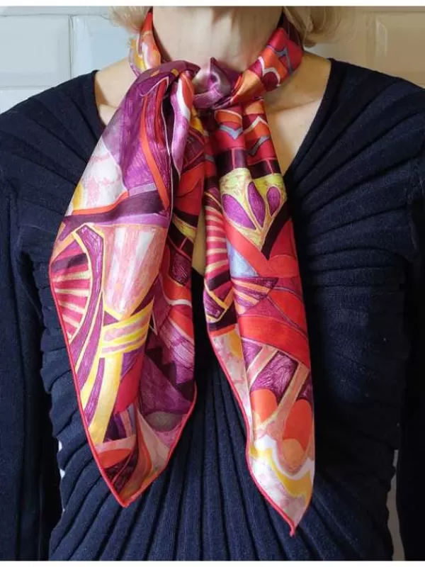 Best Mon Foulard en Soie Foulard Carré en soie femme CBF2414