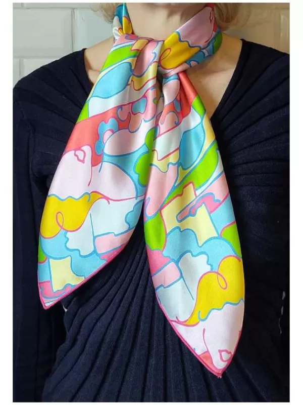 Fashion Mon Foulard en Soie Foulard Carré en soie femme CBF2412