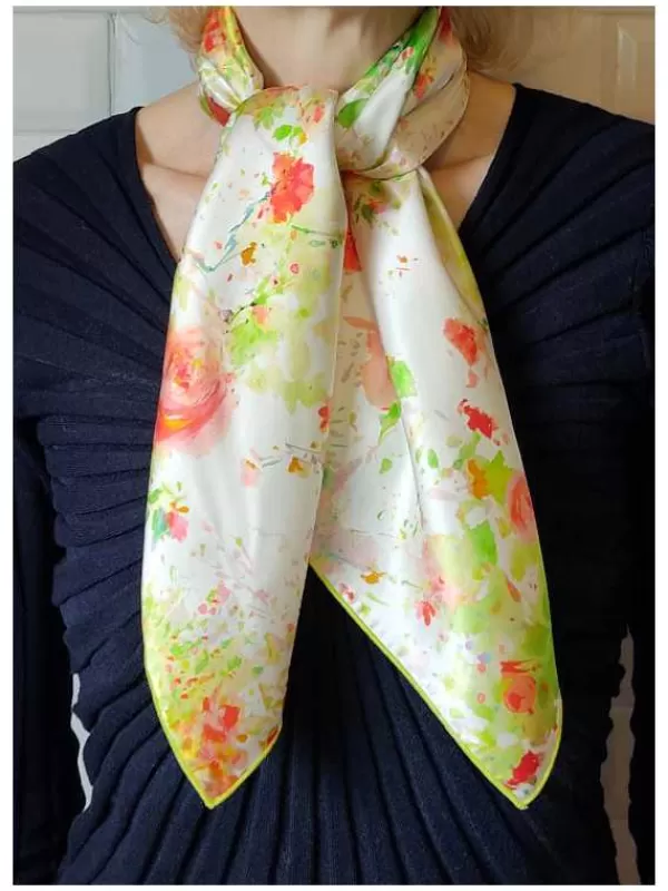 Best Mon Foulard en Soie Foulard Carré en soie femme CBF2410