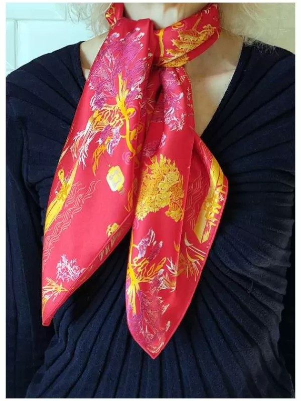 Fashion Mon Foulard en Soie Foulard Carré en soie femme CBF2338