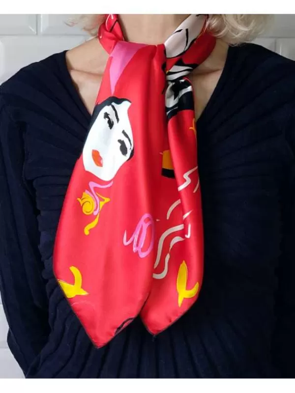 Outlet Mon Foulard en Soie Foulard Carré en soie femme CBF2469