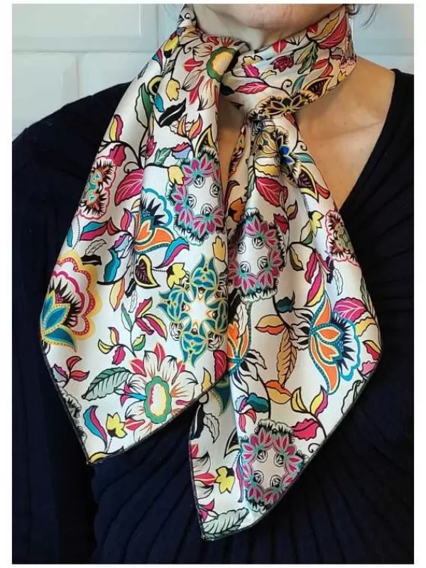 Outlet Mon Foulard en Soie Foulard Carré en soie femme CBF2206