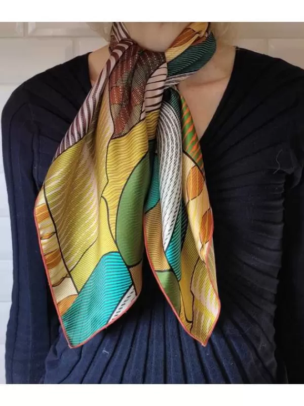 Fashion Mon Foulard en Soie Foulard Carré en soie femme CBF2303