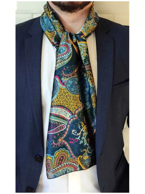 Fashion Mon Foulard en Soie Foulard écharpe en soie homme CBF EH2451