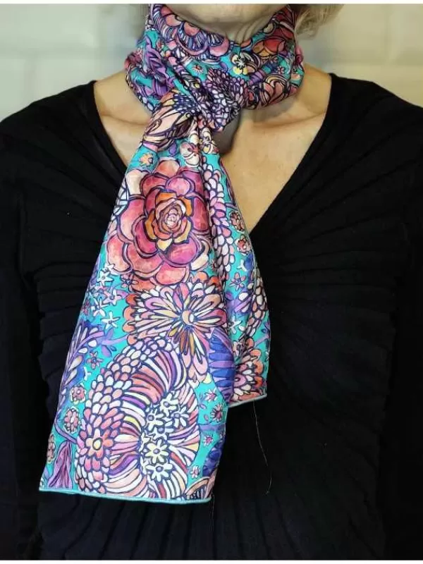 Flash Sale Mon Foulard en Soie Foulard Echarpe en soie luxe femme CBFE2933